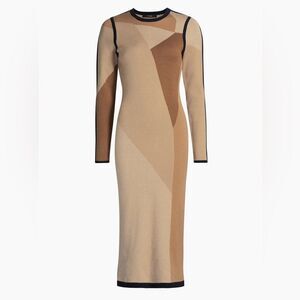 Toccin Colorblocked Knit Midi-Dress size S